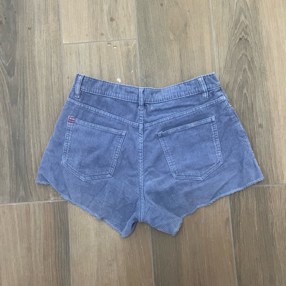 Retro blue corduroy shorts low/mid rise
